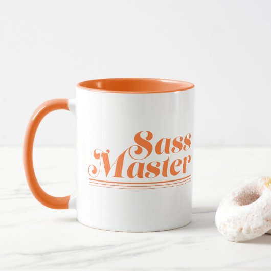 Sass-Vorlagenorange Tasse (Mit Donut)