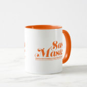 Sass-Vorlagenorange Tasse (VorderseiteRechts)