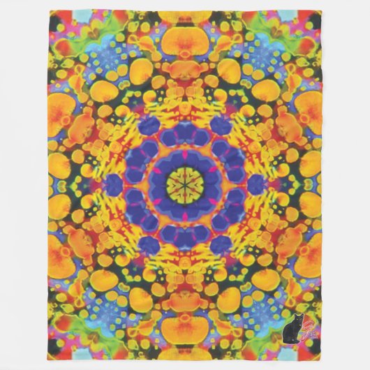Sassafras Kaleidoscope Fleece Blanket (Vorderseite)