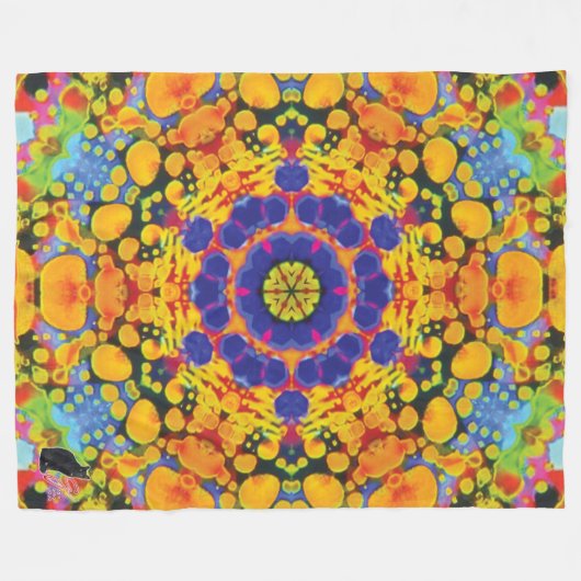 Sassafras Kaleidoscope Fleece Blanket (Vorderseite (Horizontal))