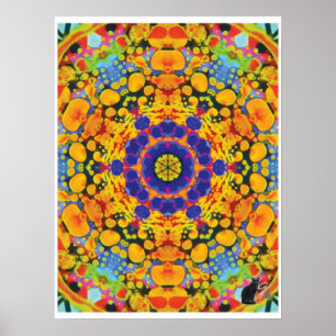 Sassafras Kinematisches Collage Kaleidoskop Poster