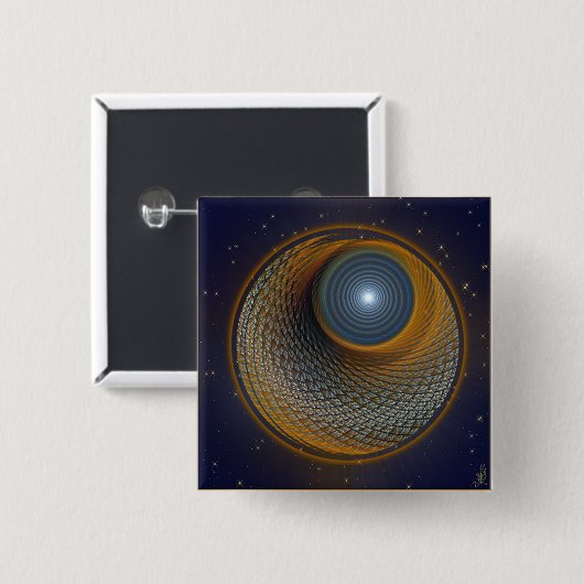 Sassafraswurzel-Biber-Mond Button (Vorne & Hinten)