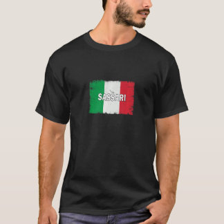 Sassari Italien Stadt mit italienischer Flagge T-Shirt