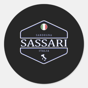 Sassari Sardegna Italia Sassari Sardinia Italien Runder Aufkleber