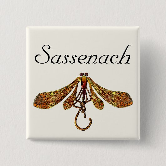 Sassenach Libelle Button (Vorderseite)
