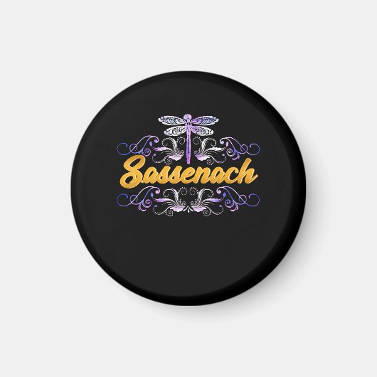 Sassenach-Outlander-Blauer Libelle Magnet (Vorne)