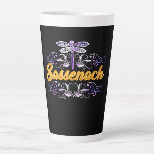 Sassenach-Outlander-Blauer Libelle Milchtasse (Vorderseite)