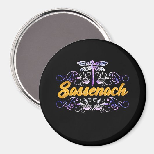 Sassenach Outlander Blue Dragonfly Magnet (Vorderseite/Rückseite)