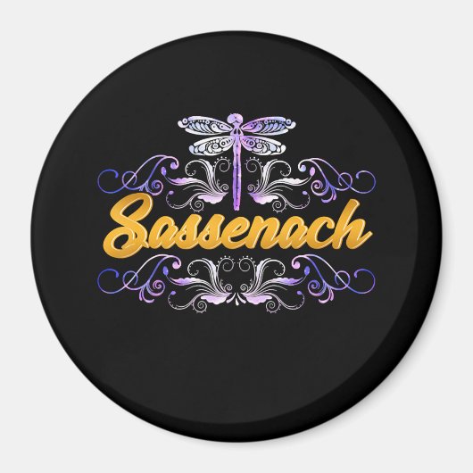 Sassenach Outlander Blue Dragonfly Magnet (Vorne)