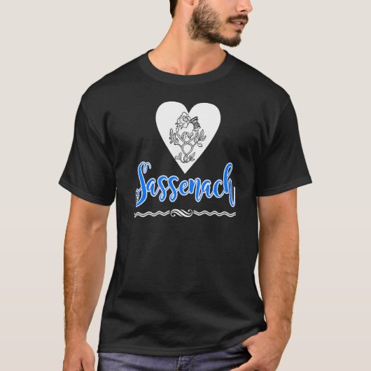 Sassenach Thistle Heart T-Shirt (Vorderseite)