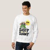 Sassenes, aber sonniges Froschdesign - Funny Summe Sweatshirt (Vorne ganz)
