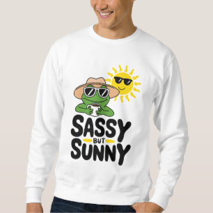 Sassenes, aber sonniges Froschdesign - Funny Summe Sweatshirt