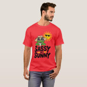 Sassenes, aber sonniges Froschdesign - Funny Summe T-Shirt (Vorne ganz)