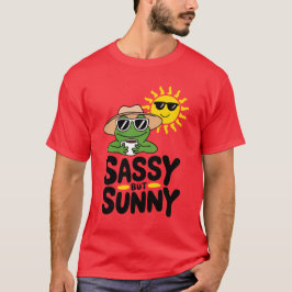 Sassenes, aber sonniges Froschdesign - Funny Summe T-Shirt