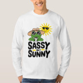 Sassenes, aber sonniges Froschdesign - Funny Summe T-Shirt (Vorderseite)