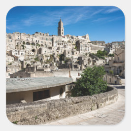 Sassi di Matera Altstadt Quadratischer Aufkleber