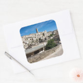Sassi di Matera Altstadt Quadratischer Aufkleber (Umschlag)