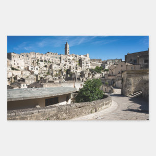 Sassi di Matera Altstadt Rechteckiger Aufkleber