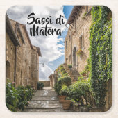 Sassi di Matera Italien Ivy Rustikale Stufen Rechteckiger Pappuntersetzer (Vorderseite)