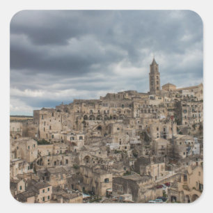 Sassi di Matera, Italien Quadratischer Aufkleber