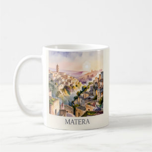 Sassi di Matera Reise Italien Höhlenstadt Aquarell Kaffeetasse