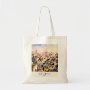 Sassi di Matera Reise Italien Höhlenstadt Aquarell Tragetasche
