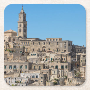 Sassi Di Matera-Stadt in Italien Rechteckiger Pappuntersetzer