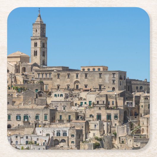 Sassi Di Matera-Stadt in Italien Rechteckiger Pappuntersetzer (Vorderseite)