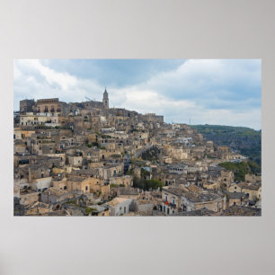 Sassi Houses, Matera, Basilicata, Italien Poster