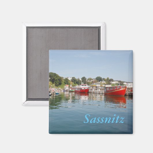 Sassnitz zu Rügen Magnet (Vorderseite/Rückseite)