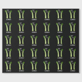 Sassparagus Funny Asparagus Gemüsepuppe Dark BG Geschenkpapier (Flach)