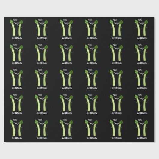 Sassparagus Funny Asparagus Gemüsepuppe Dark BG Geschenkpapier (Flach)