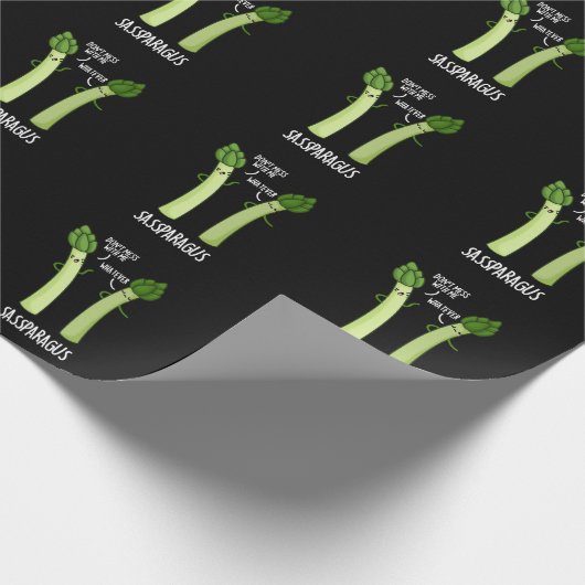 Sassparagus Funny Asparagus Gemüsepuppe Dark BG Geschenkpapier (Ecke)
