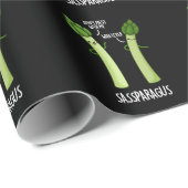 Sassparagus Funny Asparagus Gemüsepuppe Dark BG Geschenkpapier (Rolleneckpunkt)