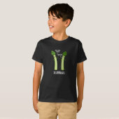 Sassparagus Funny Asparagus Gemüsepuppe Dark BG T-Shirt (Vorne ganz)