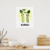 Sassparagus Funny Asparagus Gemüsepuppe Poster (Küche)