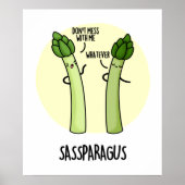 Sassparagus Funny Asparagus Gemüsepuppe Poster (Vorne)