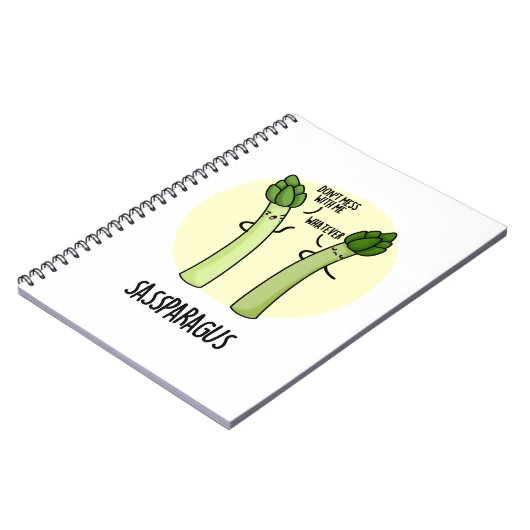 Sassparagus Niedlich Asparagus Gemeine PUn Notizblock (Linke Seite)