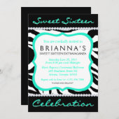 Sassy 16 . Geburtstag Einladung (Vorne/Hinten)