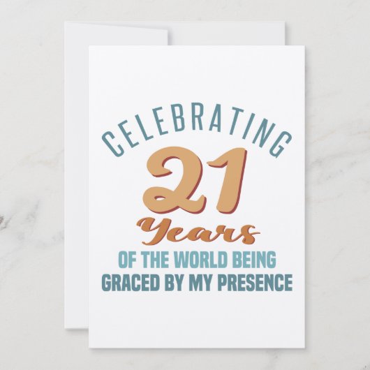 Sassy 21. Geburtstagshöhe Einladung (Vorderseite)