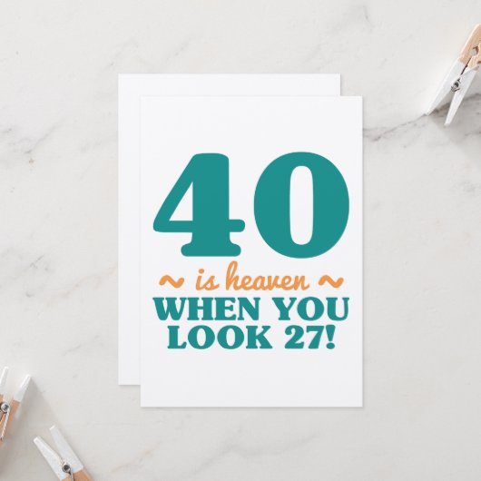 Sassy 40. Geburtstag Karte (Vorderseite/Rückseite Beispiel)