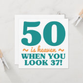 Sassy 50. Geburtstag Karte (Vorderseite/Rückseite Beispiel)