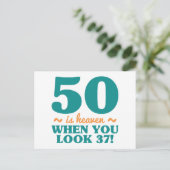 Sassy 50. Geburtstag Postkarte (Stehend Vorderseite)