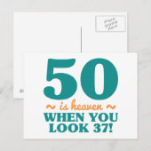 Sassy 50. Geburtstag Postkarte (Vorne/Hinten)