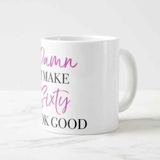 Sassy 60. Geburtstag Jumbo-Tasse (Vorderseite Rechts)