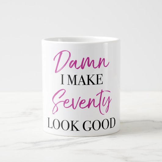 Sassy 70. Geburtstag Jumbo-Tasse (Vorderseite)