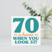 Sassy 70. Geburtstag Karte (Stehend Vorderseite)