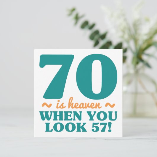 Sassy 70. Geburtstag Karte (Stehend Vorderseite)