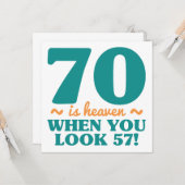 Sassy 70. Geburtstag Karte (Vorderseite/Rückseite Beispiel)