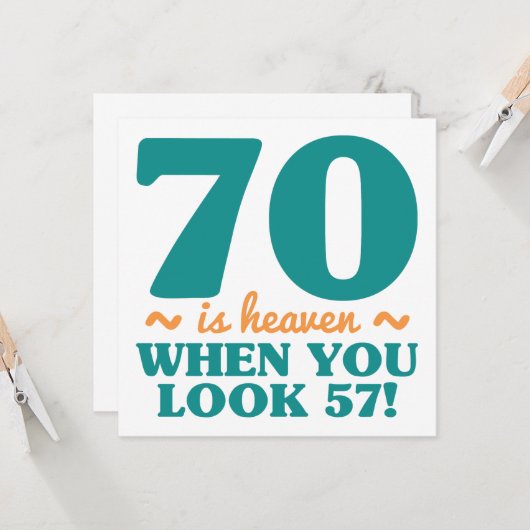 Sassy 70. Geburtstag Karte (Vorderseite/Rückseite Beispiel)